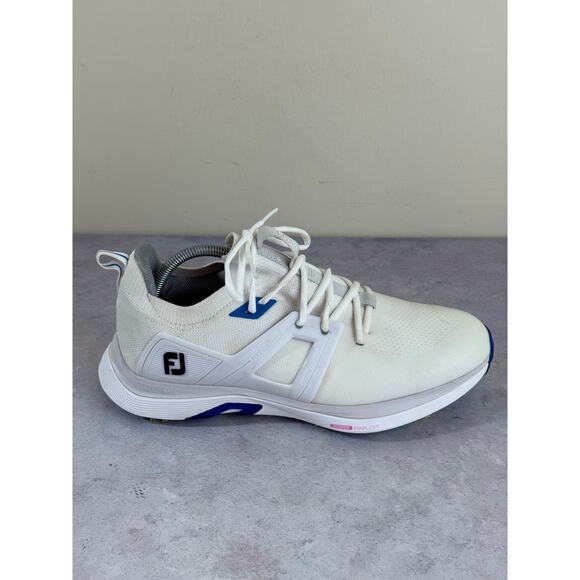 Footjoy FJ Men's HyperFlex Golf Shoes White/Blue 51118 Size 10M Read - Picture 12 of 12